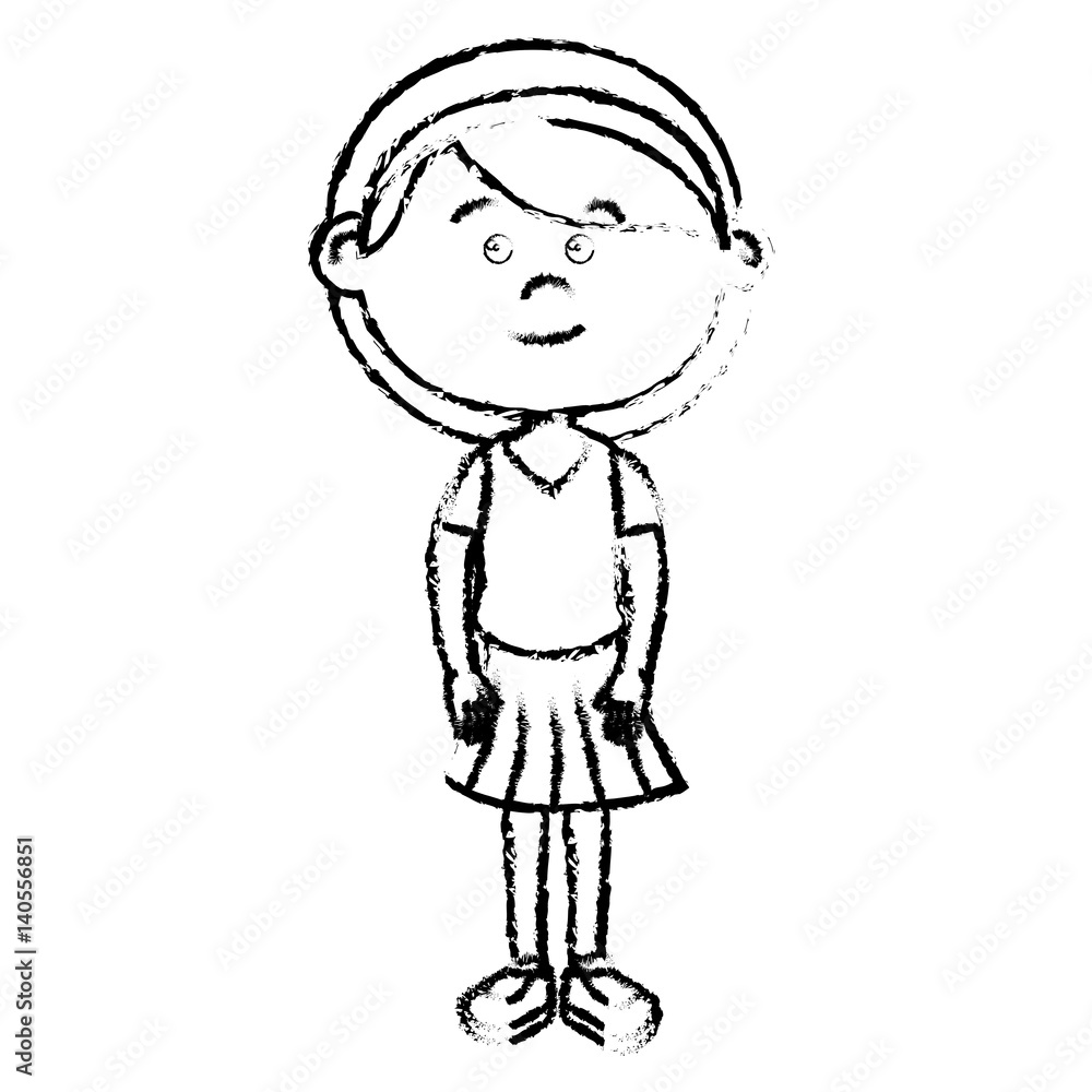 cute little girl character vector illustration design cute little girl character vector illustration design