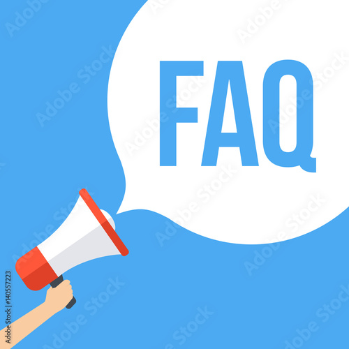 Frequently Asked Questions FAQ Megaphone Banner