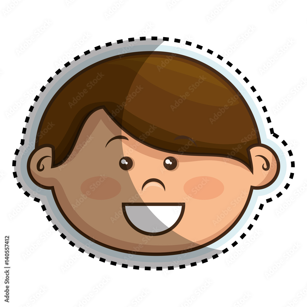 Obraz premium cute little boy character vector illustration design