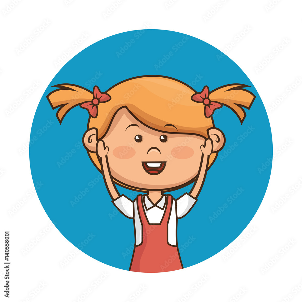 cute little girl character vector illustration design cute little girl character vector illustration design