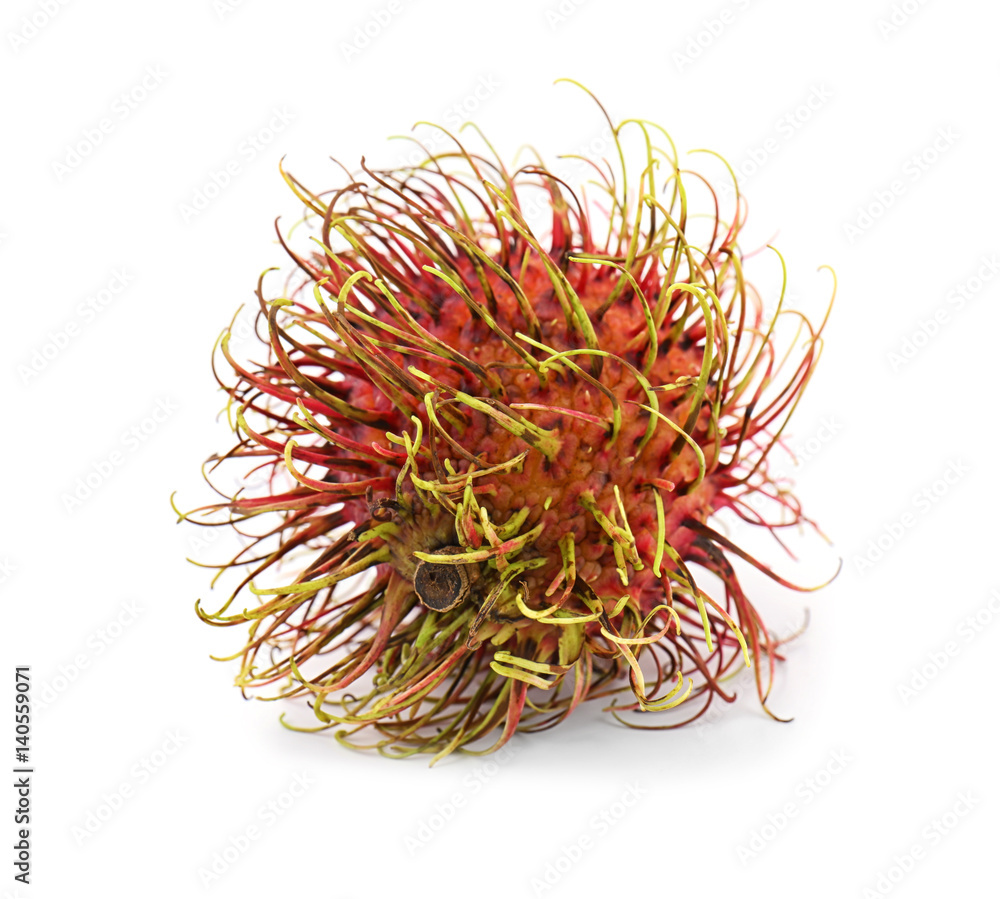 Fototapeta premium Juicy rambutan isolated on white