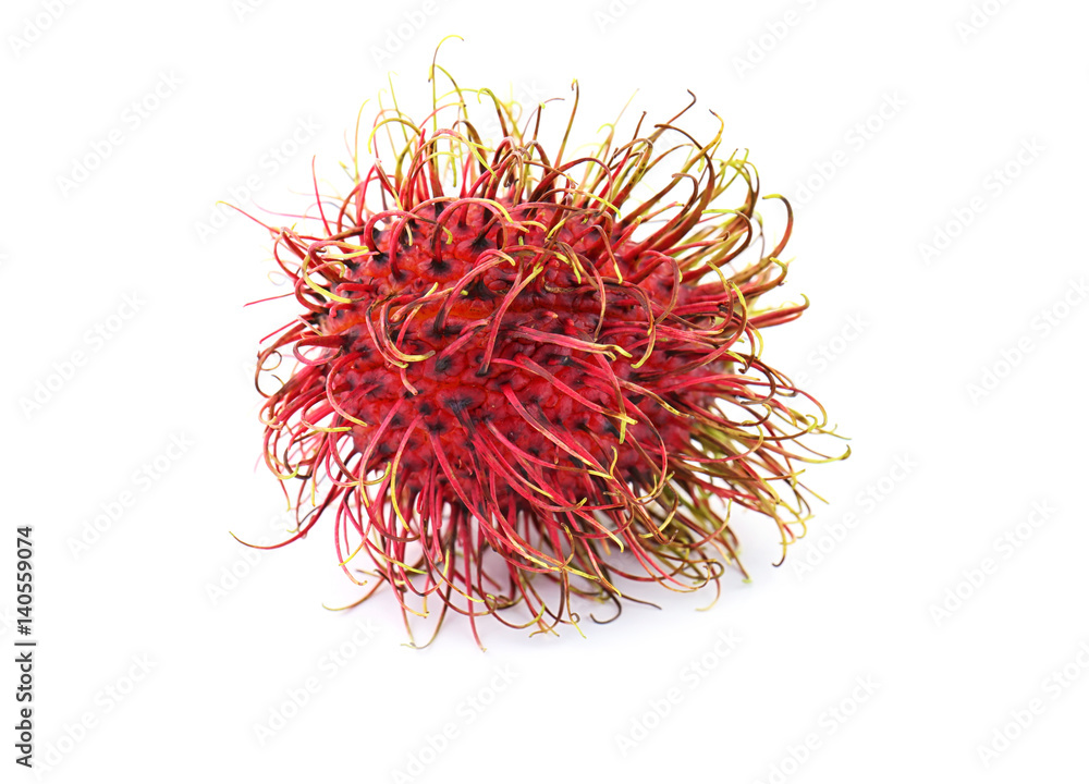 Fototapeta premium Juicy rambutan isolated on white