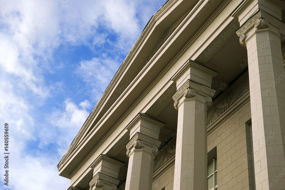 Design of building in neoclassical style Design of building in neoclassical style