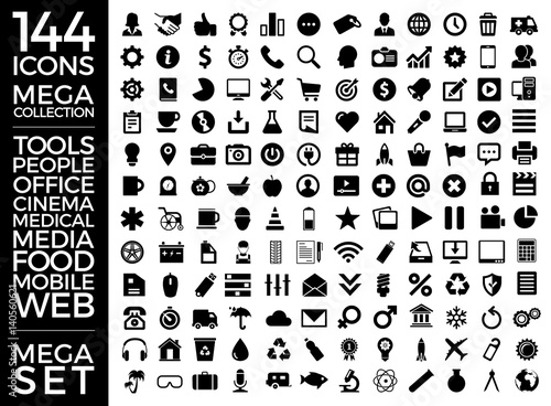 Set Of Icons, Quality Universal Pack, Big Icon Collection Vector Design Eps 10