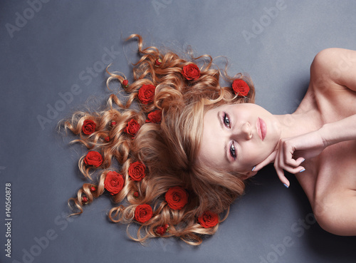Beautiful young woman with ...