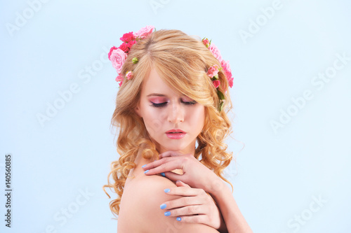 Beautiful young woman with ...