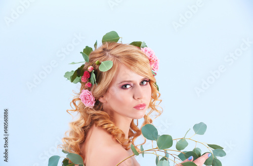 Beautiful young woman with ...