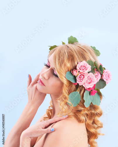 Beautiful young woman with ...