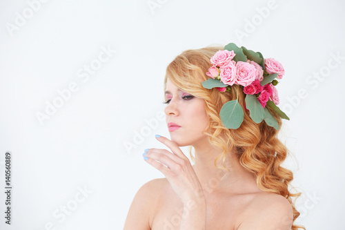 Beautiful young woman with ...
