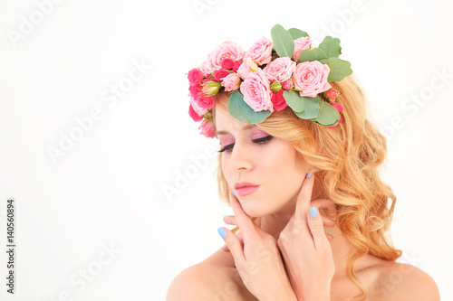 Beautiful young woman with ...