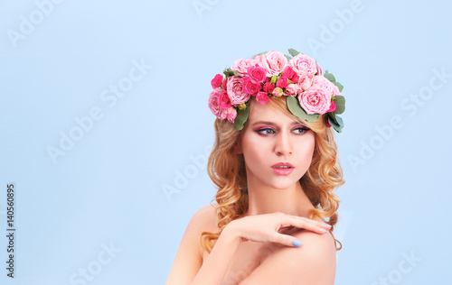 Beautiful young woman with ...