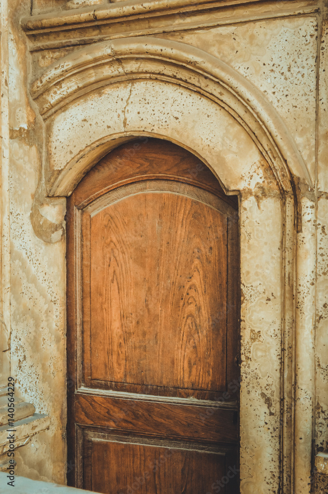 old wooden door