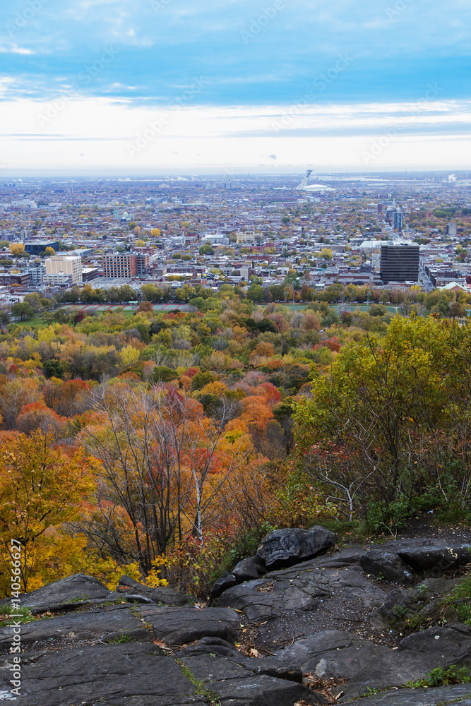 Montreal skyline in autumn 