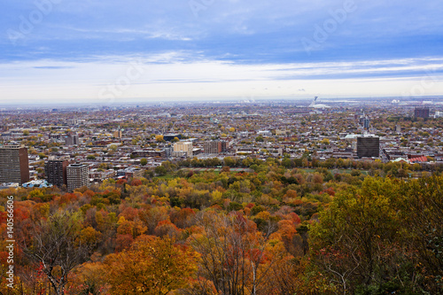 Montreal skyline in autumn 