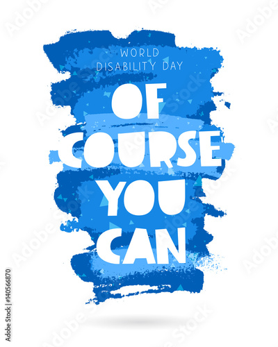 World Disability Day. Lettering