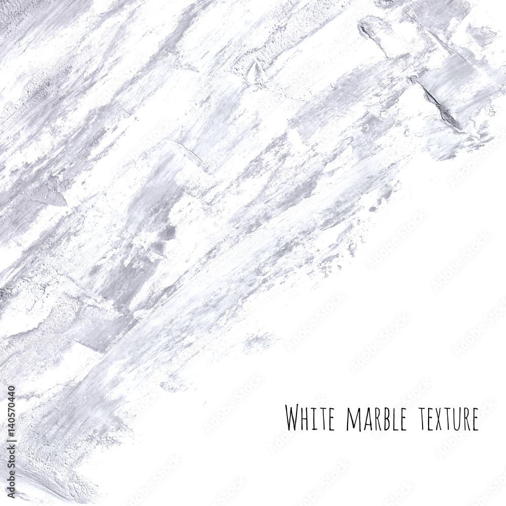 Fototapeta premium White, gray marble watercolor texture background. Abstract acrylic backdrop with stains, strokes, spots and ink waves. Natural stone wall for interior design.