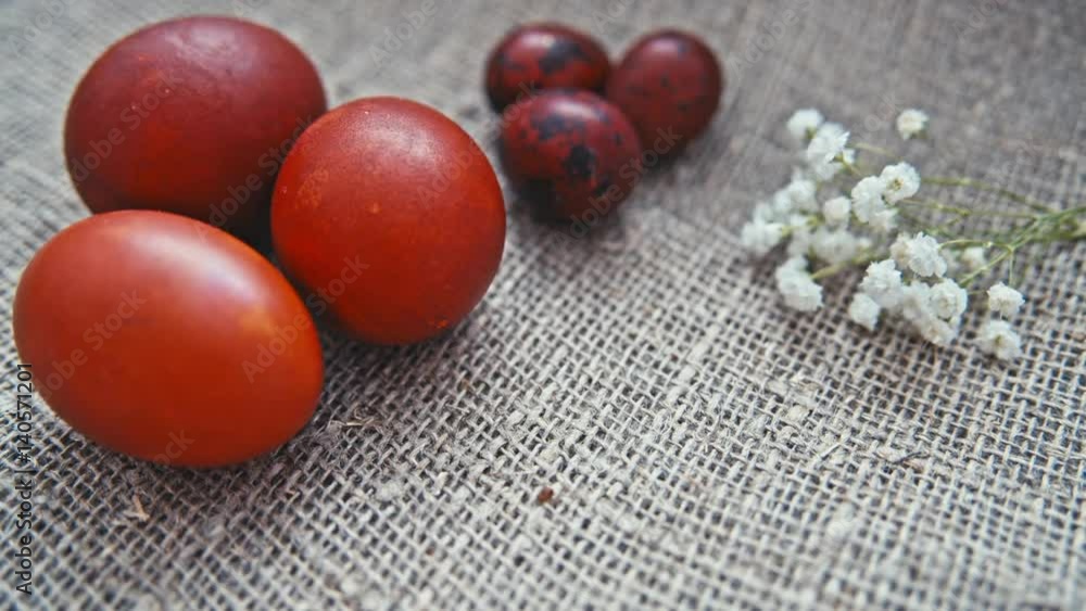 Easter eggs on a beautiful background.