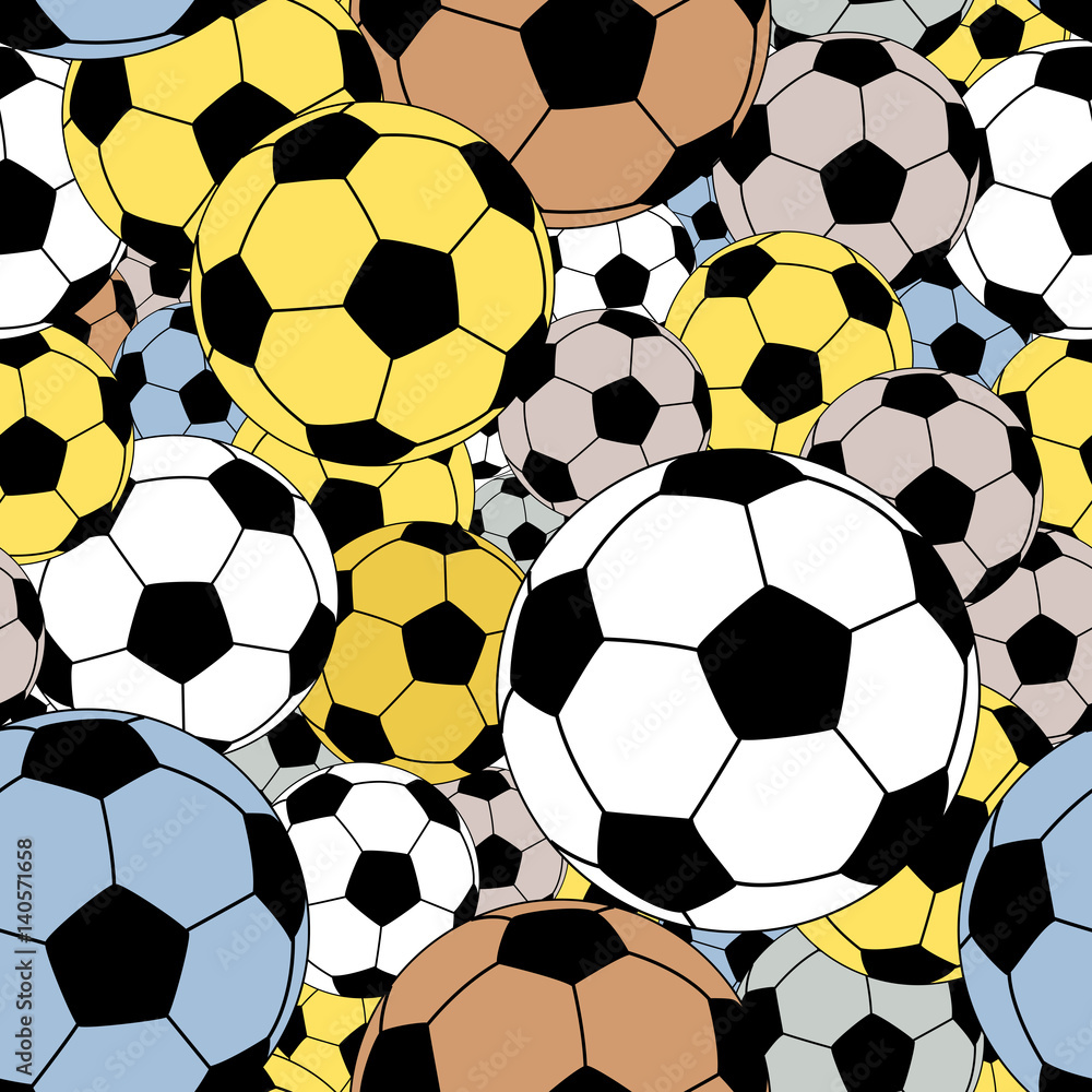 Footballs seamless tile Footballs seamless tile