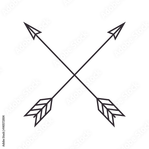 arrows crossed frame icon vector illustration design