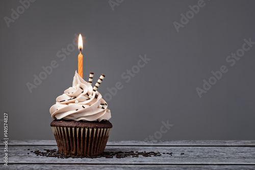 Chocolate Birthday Cupcake