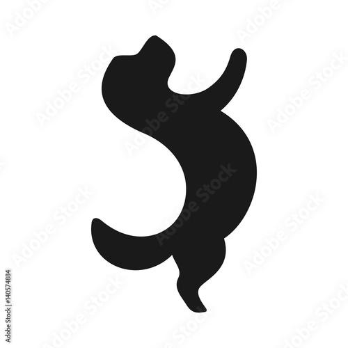 stand dog logo vector.