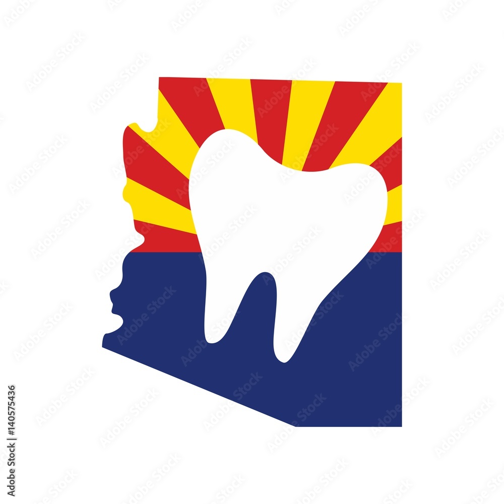 arizona map for dental clinic logo vector. Stock Vector Adobe Stock