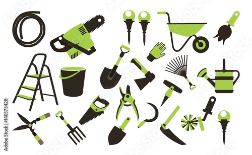 set of garden tools
