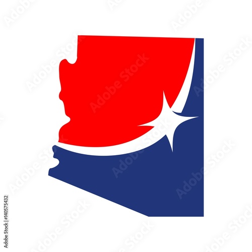 arizona map for dental clinic logo vector. 