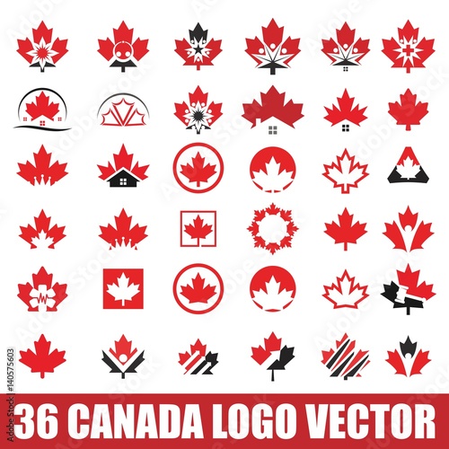 canada logo vector, canada vector logo set.