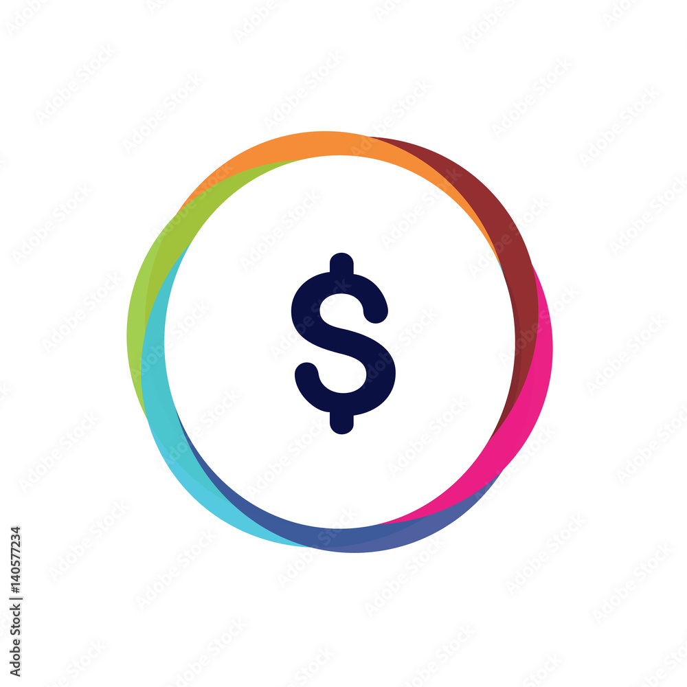 Obraz premium Abstract Multicolor App Button