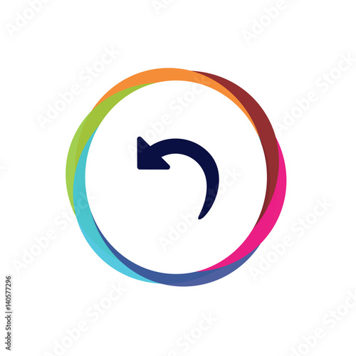 Abstract Multicolor App Button