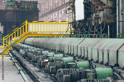 interior view of a steel factory,steel industry in city of China.