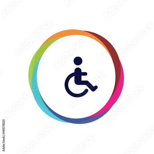 Abstract Multicolor App Button