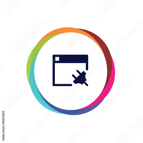 Abstract Multicolor App Button