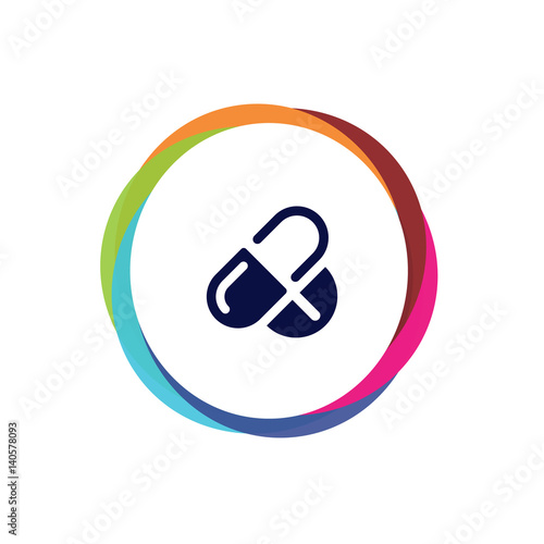 Abstract Multicolor App Button