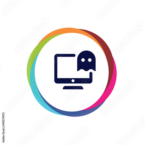 Abstract Multicolor App Button

