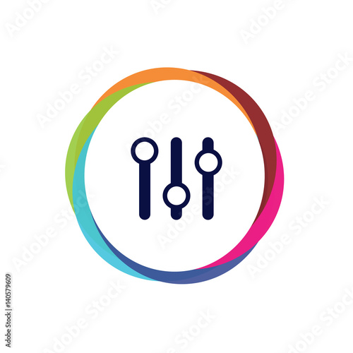 Abstract Multicolor App Button
