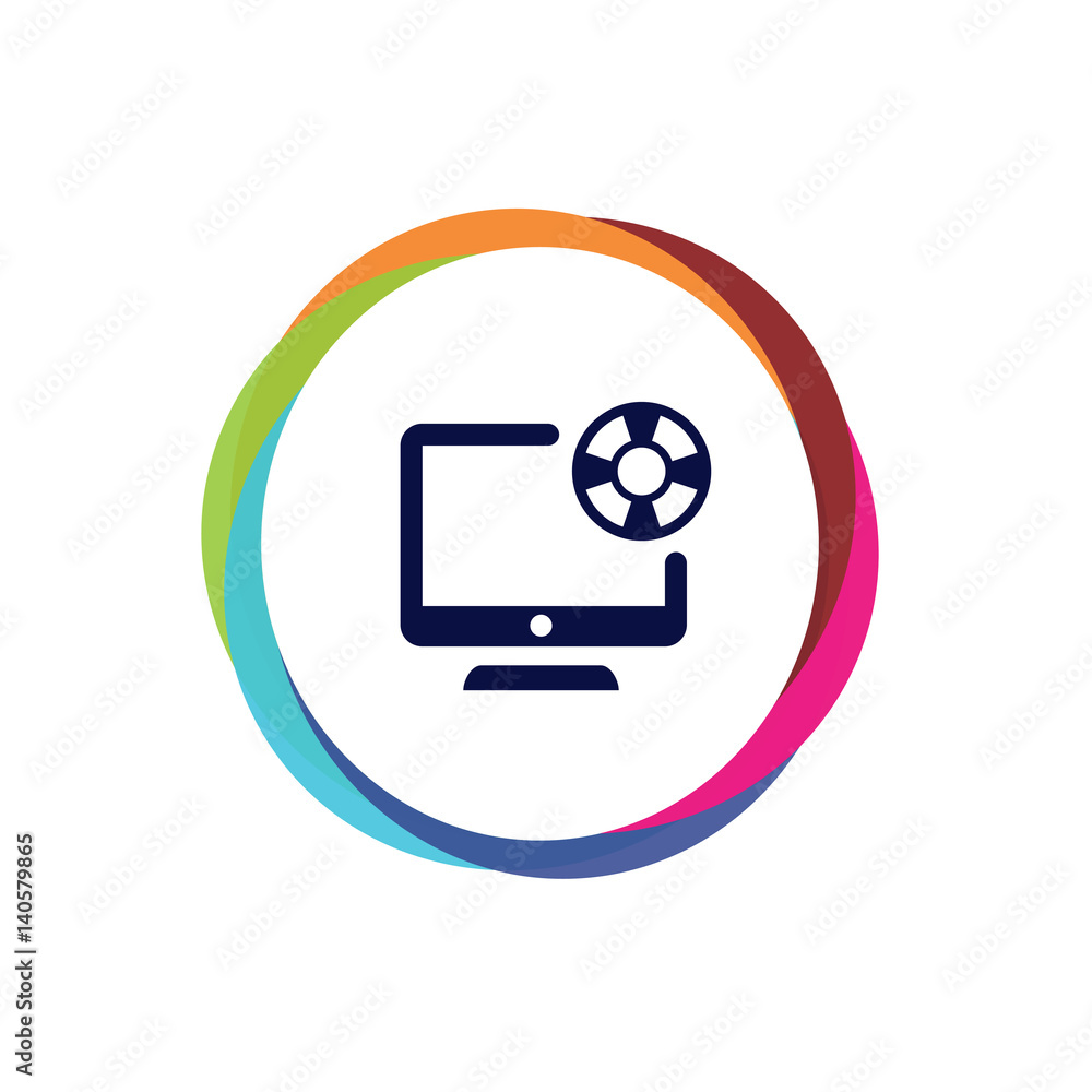 Abstract Multicolor App Button