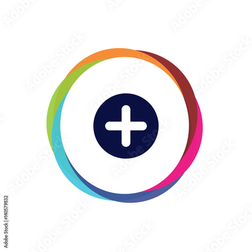 Abstract Multicolor App Button