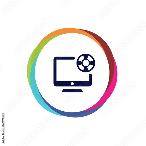 Abstract Multicolor App Button