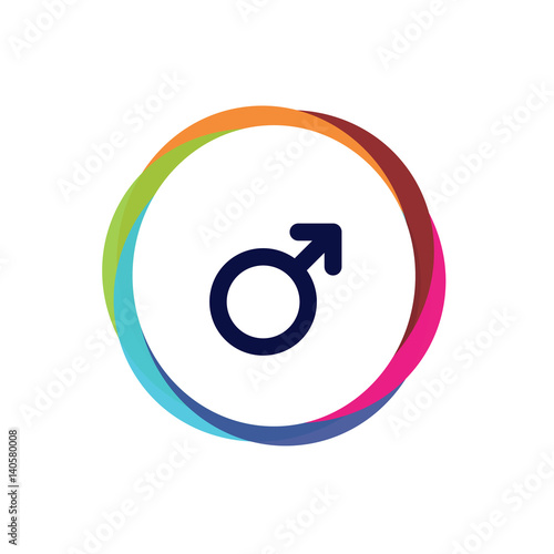Abstract Multicolor App Button