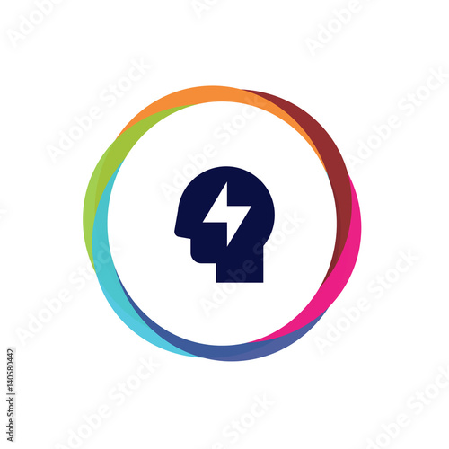 Abstract Multicolor App Button