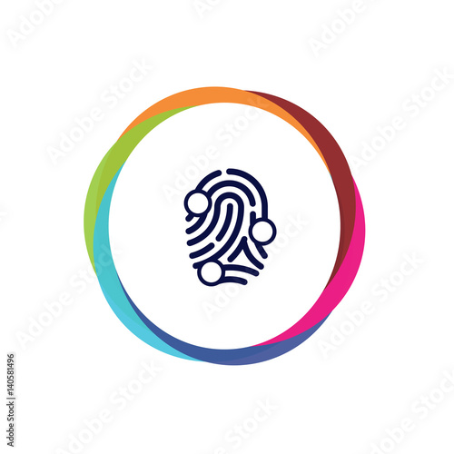 Abstract Multicolor App Button