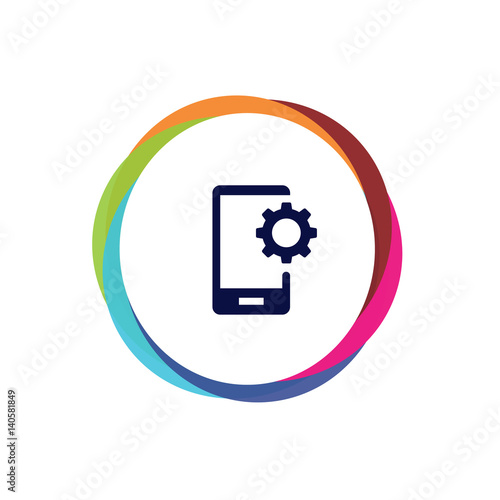 Abstract Multicolor App Button