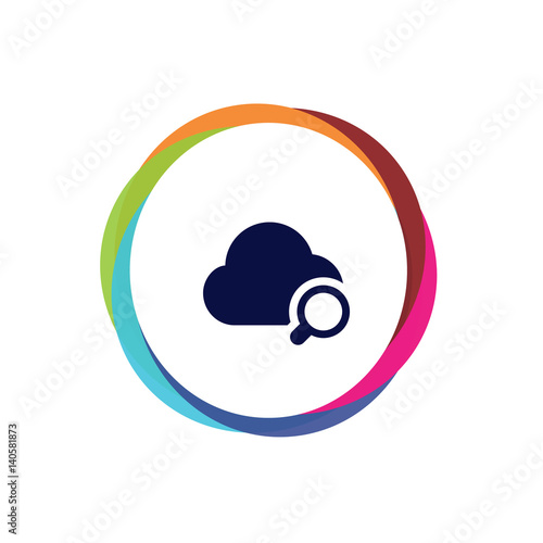 Abstract Multicolor App Button