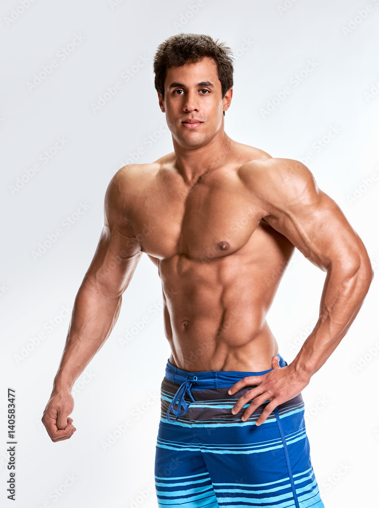 Fototapeta premium Young healthy bodybuilder