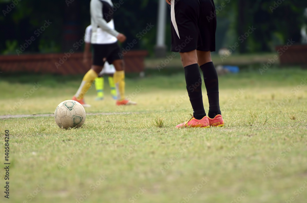 Fototapeta premium Soccer player is going to take free kick