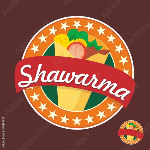 shawarma logo template. logo vector.