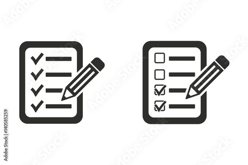 Clipboard pencil - vector icon.