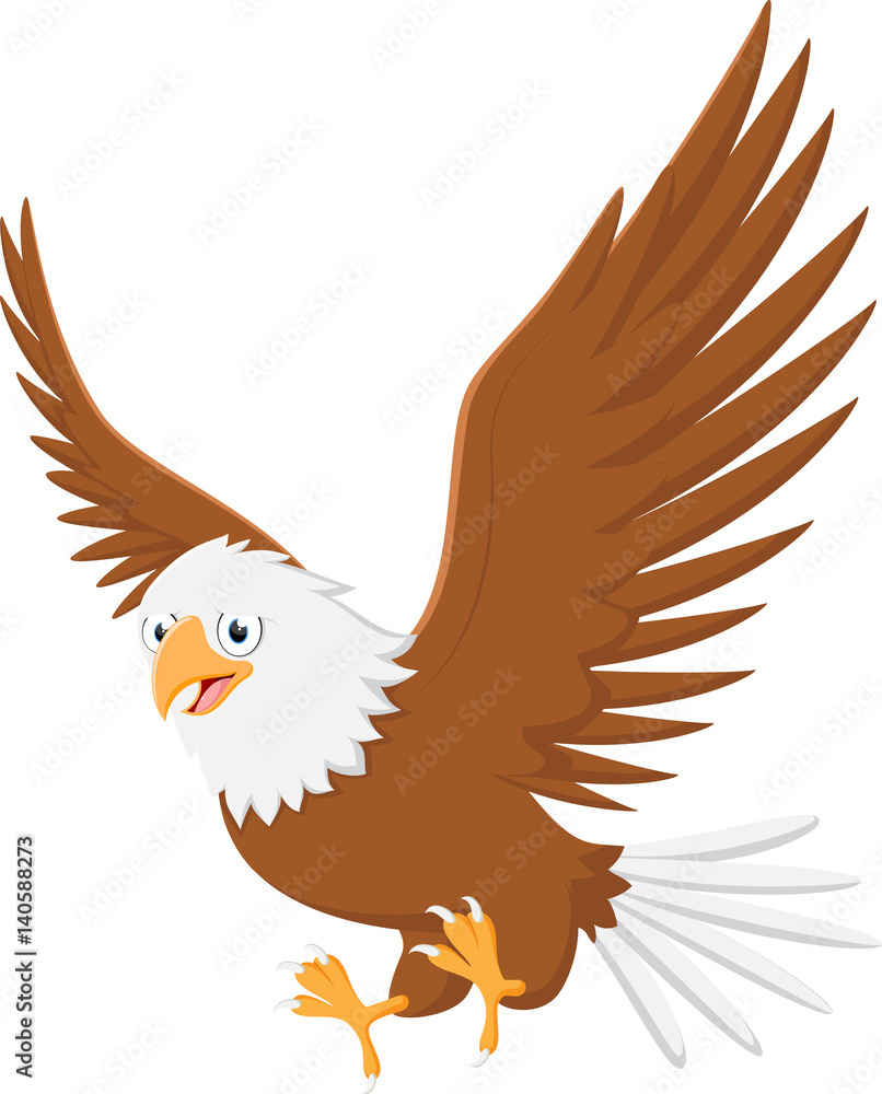 Obraz premium Cute eagle cartoon